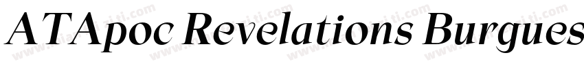 ATApoc Revelations Burgues Script字体转换